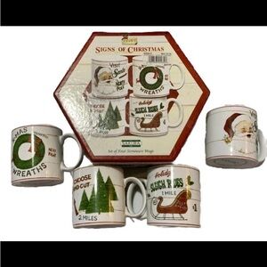 Sakura Signs of Christmas Plates (set of 5) VGC David Carter Brown design HG101